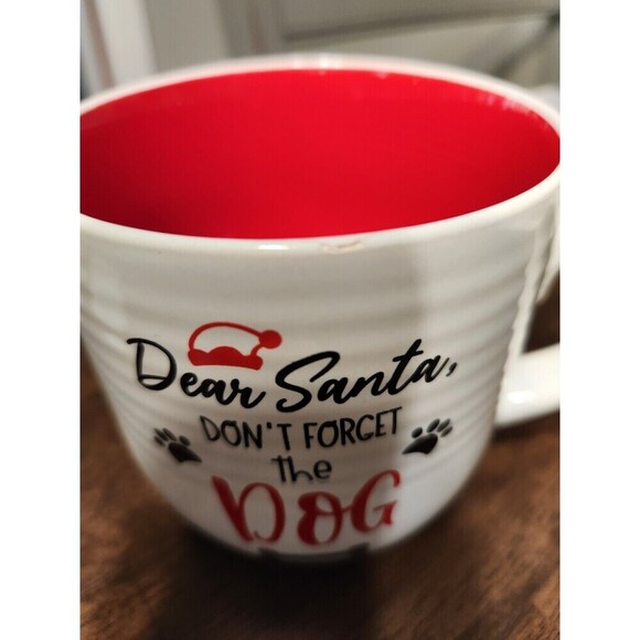Dear Santa “Don’t Forget The "Dog" Christmas Coffee Mug 16 Oz - Picture 2 of 5